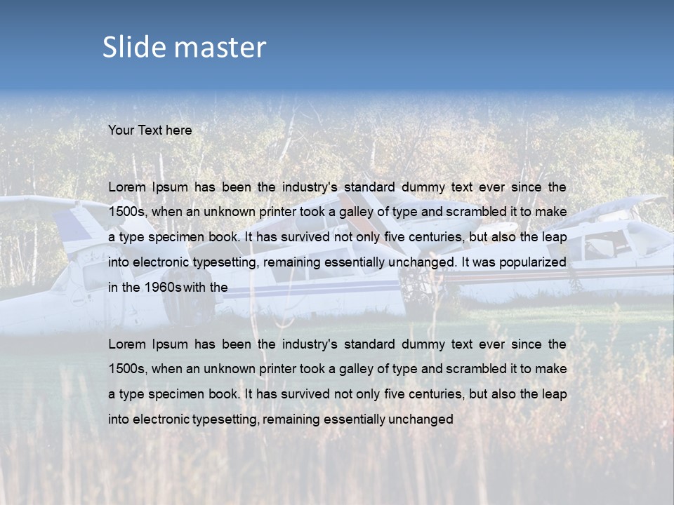 Parts Daytime Planes PowerPoint Template