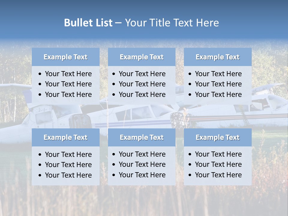Parts Daytime Planes PowerPoint Template