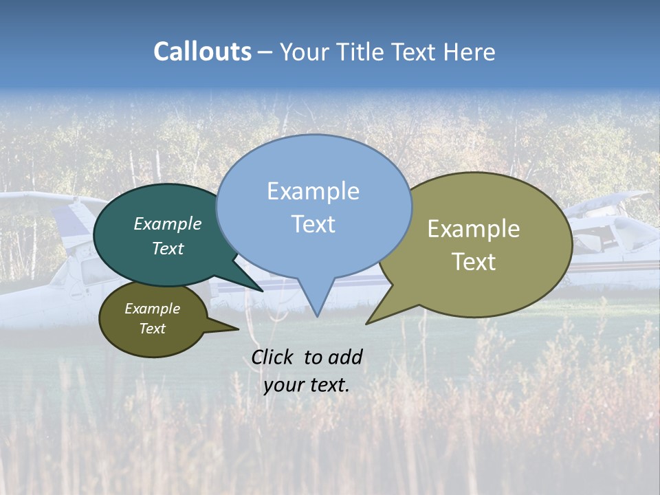 Parts Daytime Planes PowerPoint Template