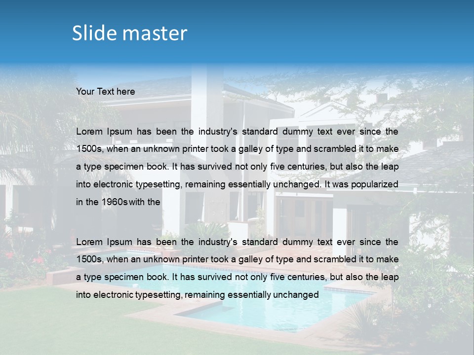 Accommodation Stairs Two PowerPoint Template