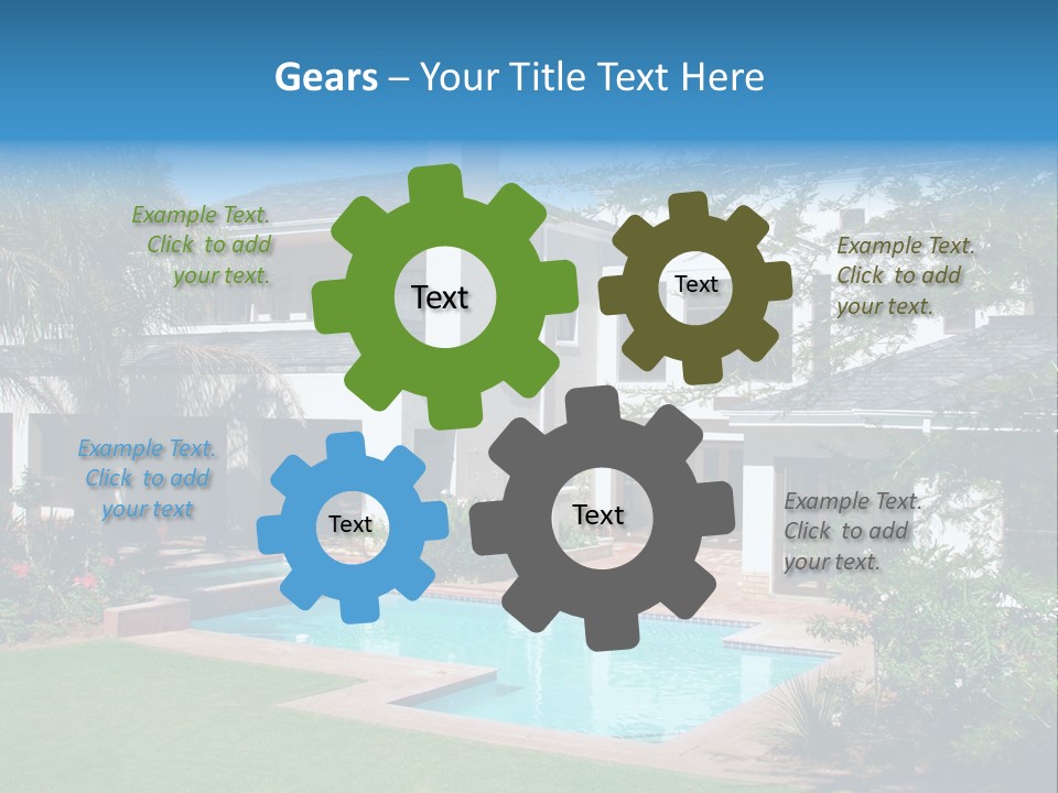 Accommodation Stairs Two PowerPoint Template