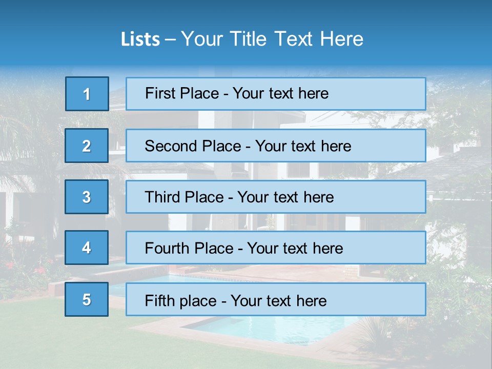 Accommodation Stairs Two PowerPoint Template
