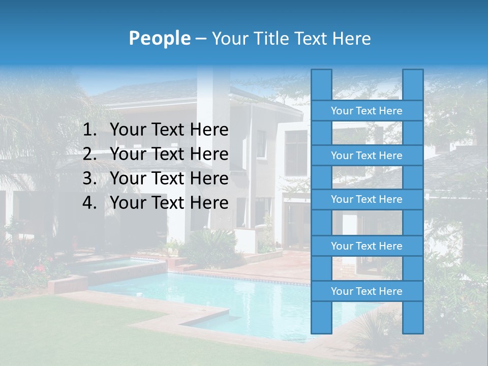 Accommodation Stairs Two PowerPoint Template