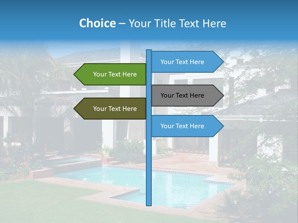 Accommodation Stairs Two PowerPoint Template