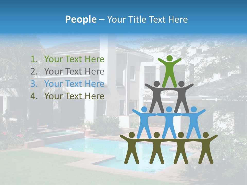 Accommodation Stairs Two PowerPoint Template