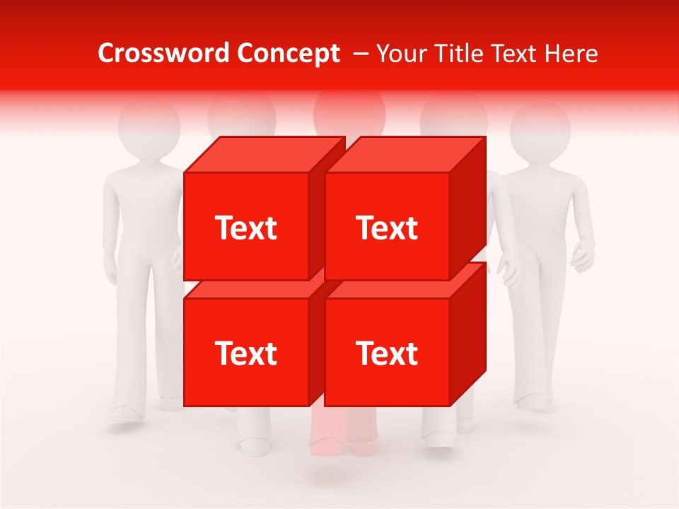 Teamwork Person Red PowerPoint Template