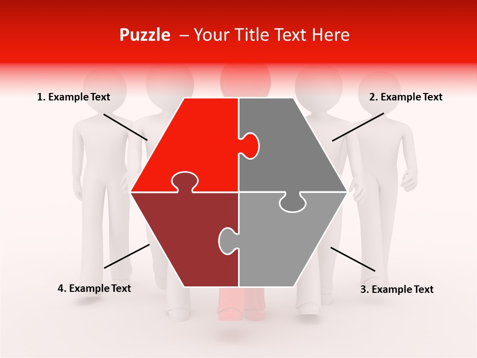 Teamwork Person Red PowerPoint Template