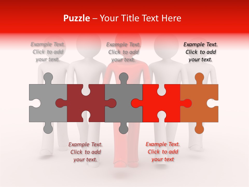 Teamwork Person Red PowerPoint Template