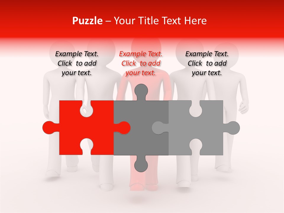 Teamwork Person Red PowerPoint Template