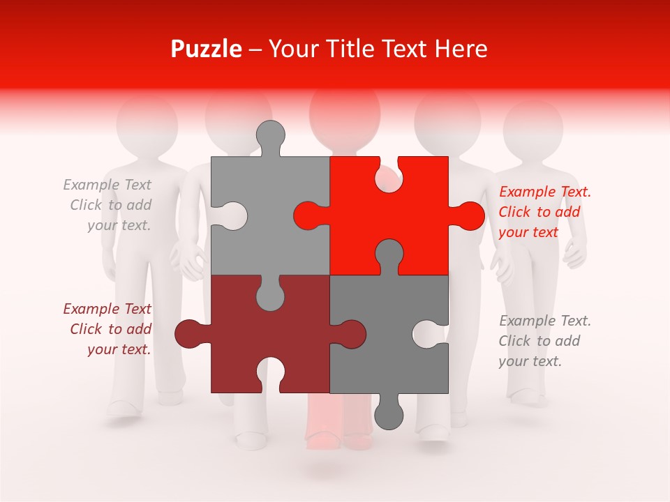 Teamwork Person Red PowerPoint Template