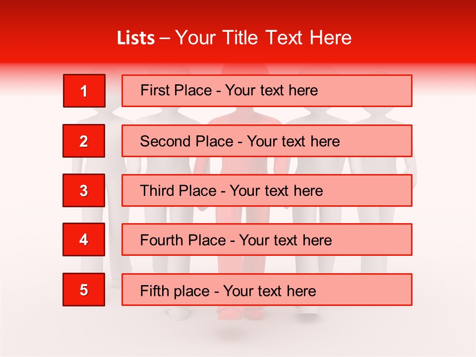 Teamwork Person Red PowerPoint Template
