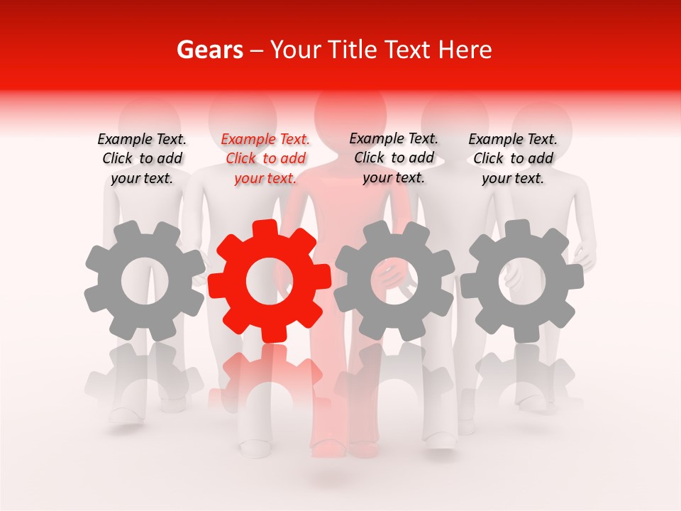 Teamwork Person Red PowerPoint Template