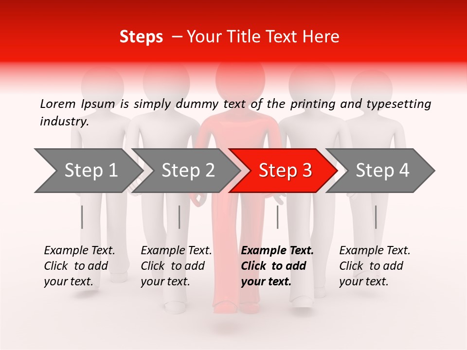 Teamwork Person Red PowerPoint Template