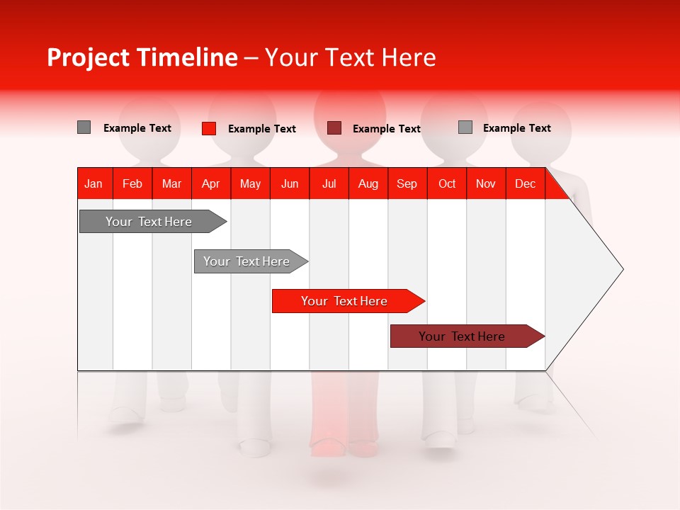 Teamwork Person Red PowerPoint Template