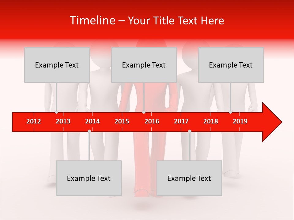 Teamwork Person Red PowerPoint Template