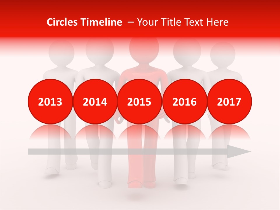 Teamwork Person Red PowerPoint Template