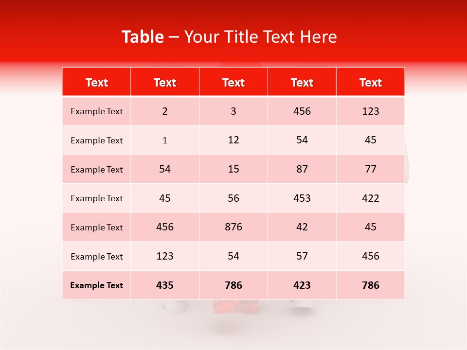 Teamwork Person Red PowerPoint Template