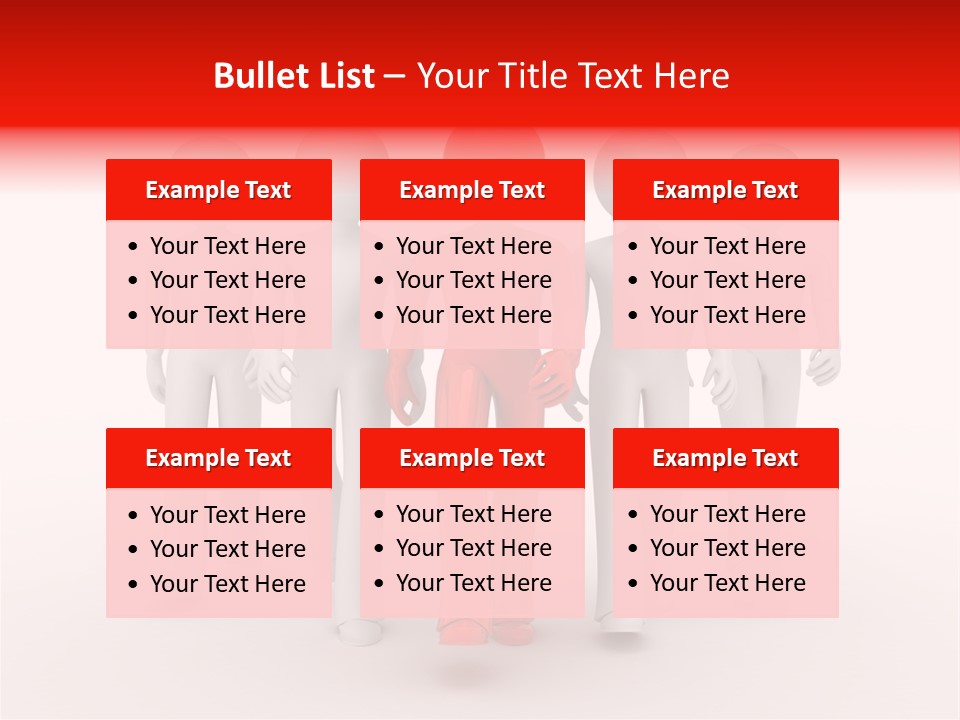 Teamwork Person Red PowerPoint Template