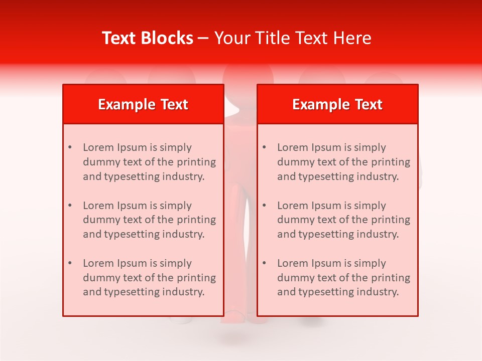 Teamwork Person Red PowerPoint Template