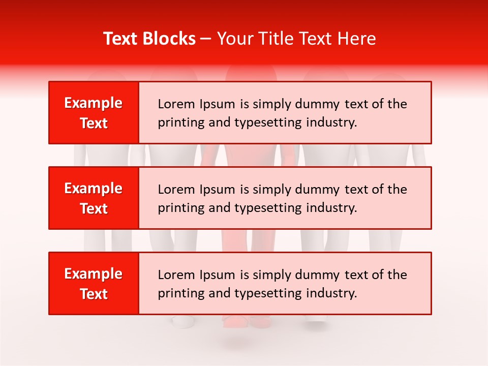 Teamwork Person Red PowerPoint Template