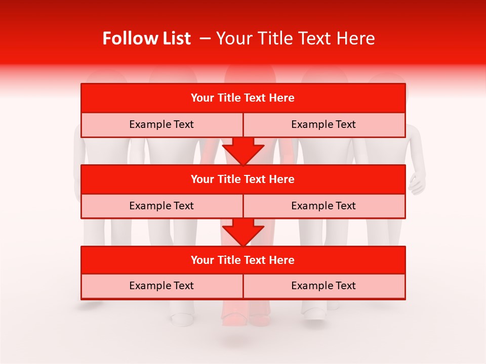 Teamwork Person Red PowerPoint Template