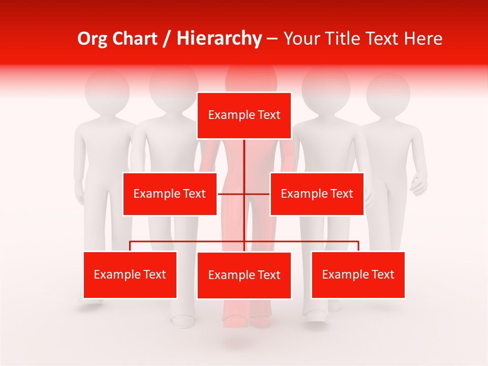 Teamwork Person Red PowerPoint Template