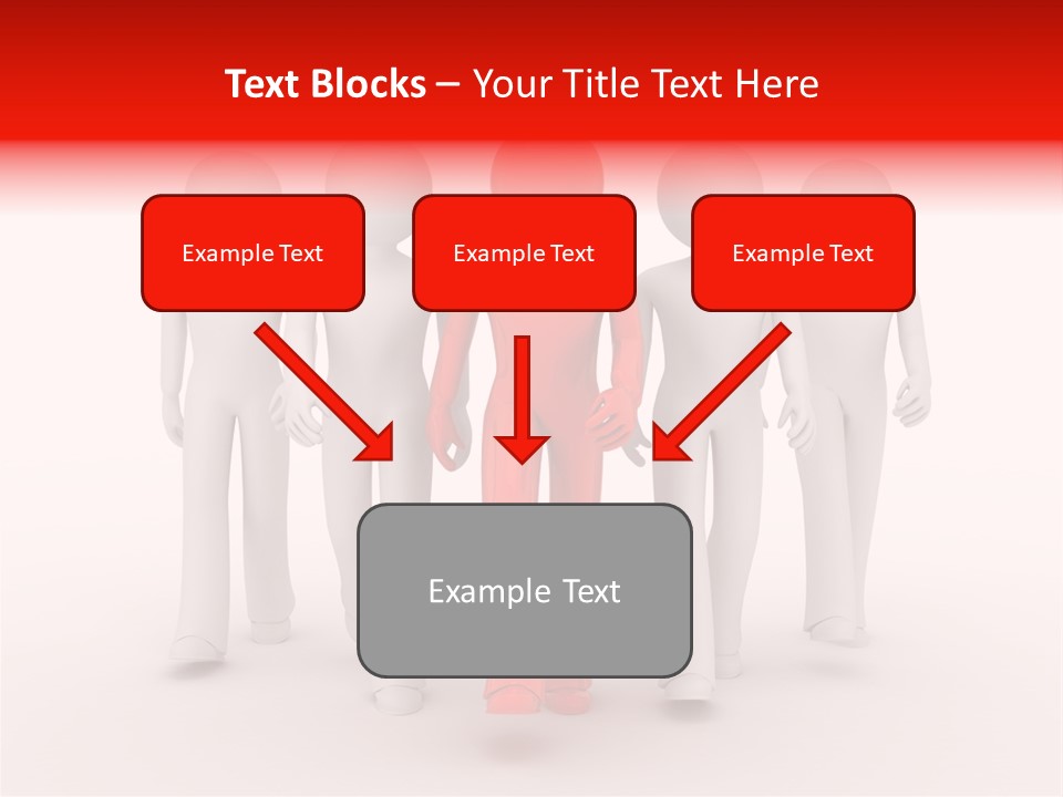 Teamwork Person Red PowerPoint Template