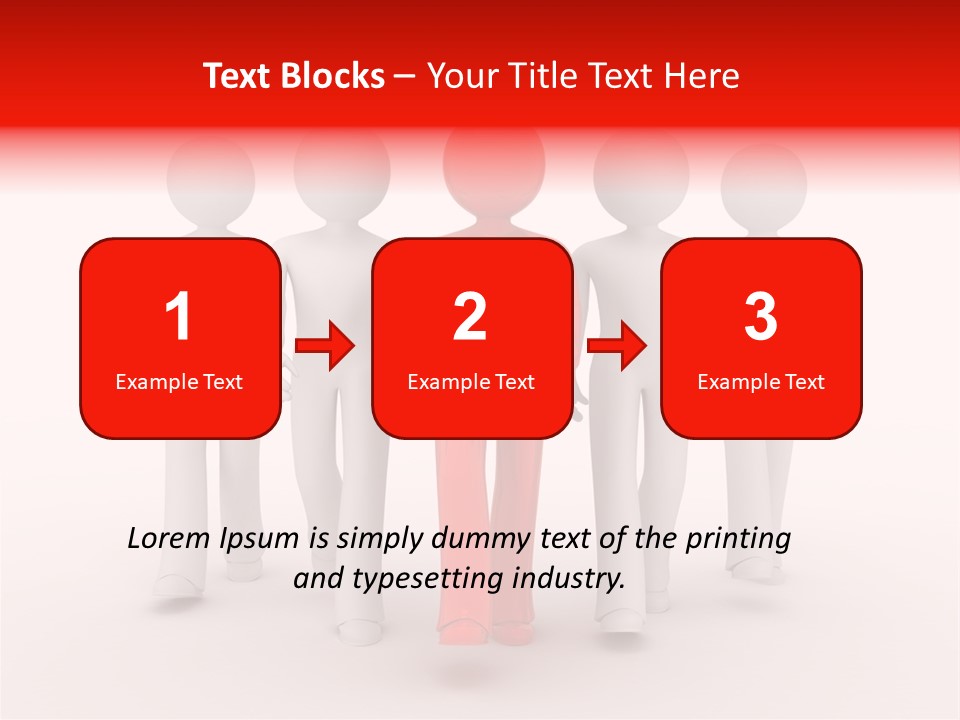 Teamwork Person Red PowerPoint Template