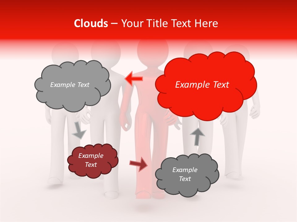 Teamwork Person Red PowerPoint Template