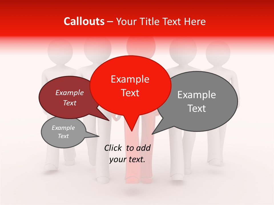Teamwork Person Red PowerPoint Template