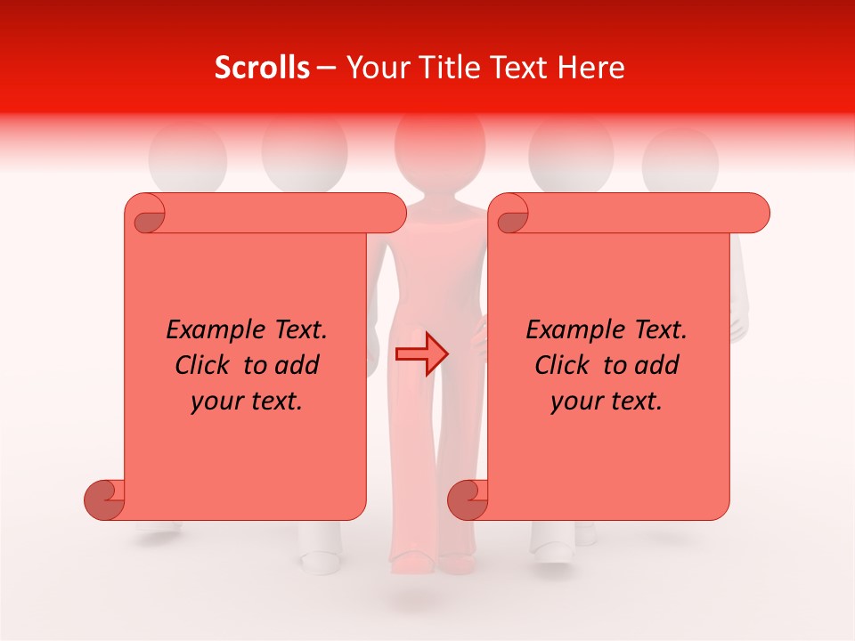 Teamwork Person Red PowerPoint Template