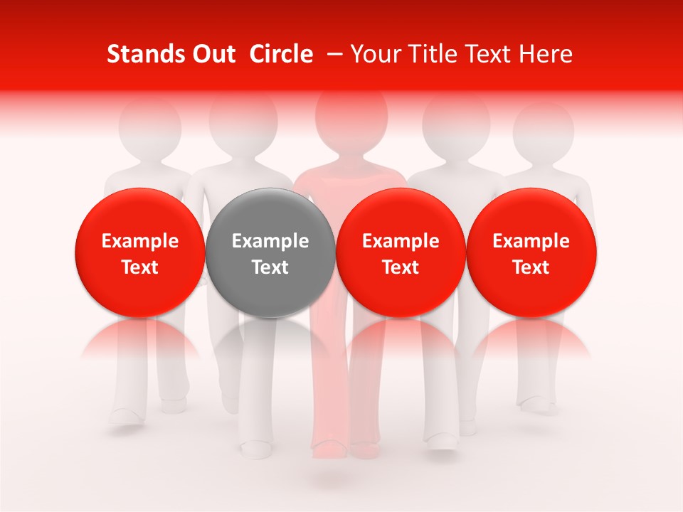 Teamwork Person Red PowerPoint Template