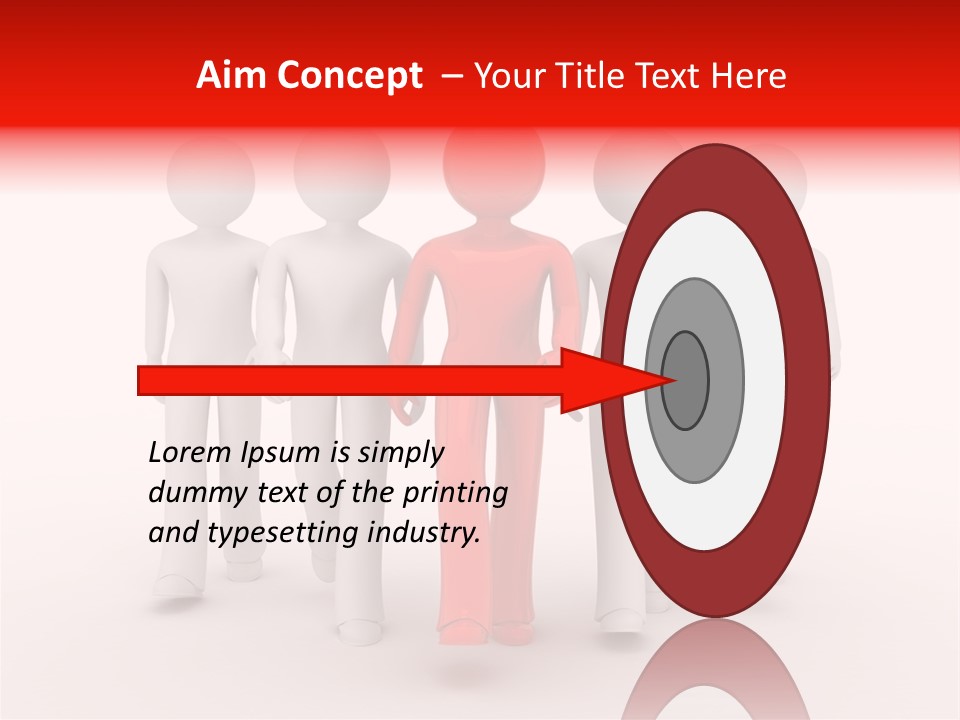 Teamwork Person Red PowerPoint Template