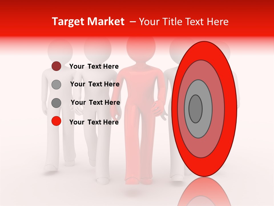 Teamwork Person Red PowerPoint Template