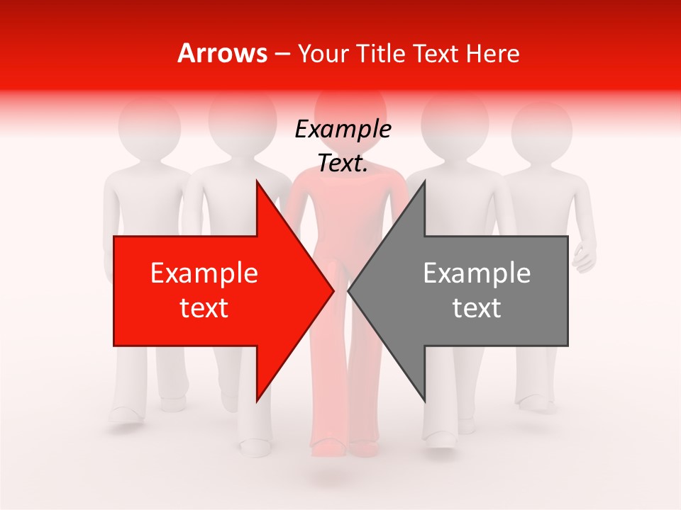 Teamwork Person Red PowerPoint Template