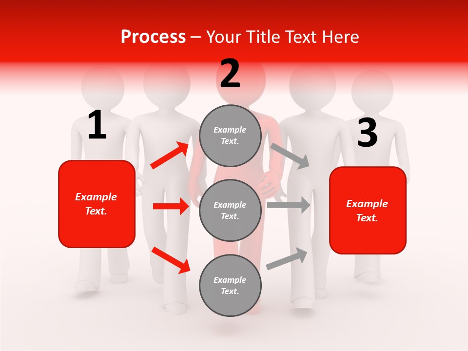 Teamwork Person Red PowerPoint Template