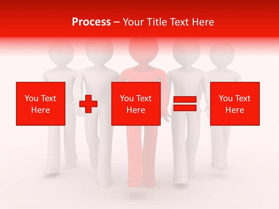 Teamwork Person Red PowerPoint Template