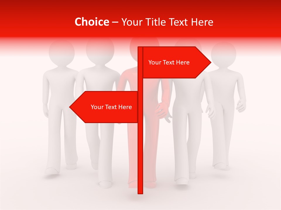 Teamwork Person Red PowerPoint Template