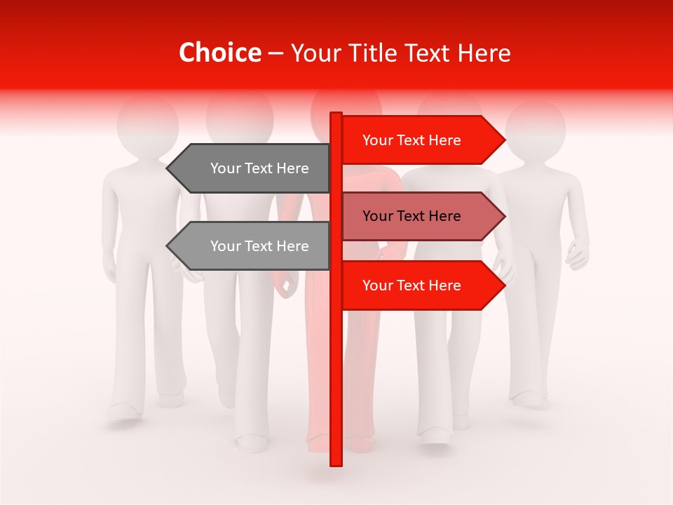 Teamwork Person Red PowerPoint Template