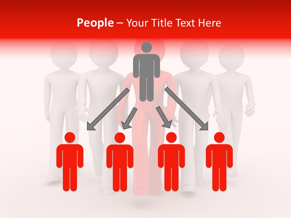 Teamwork Person Red PowerPoint Template