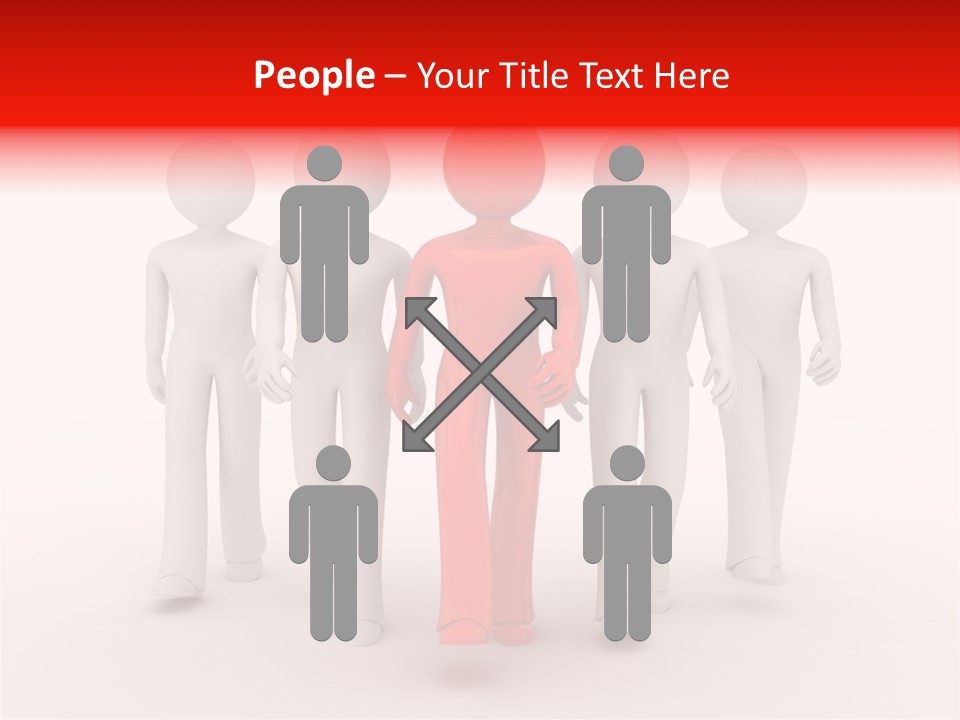 Teamwork Person Red PowerPoint Template