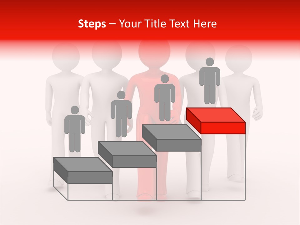 Teamwork Person Red PowerPoint Template