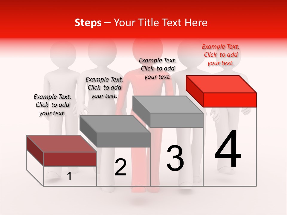 Teamwork Person Red PowerPoint Template