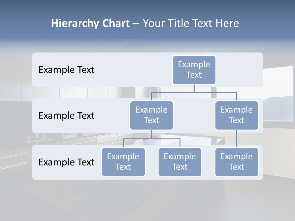 A Modern Kitchen With A Large Window Overlooking The Mountains PowerPoint Template