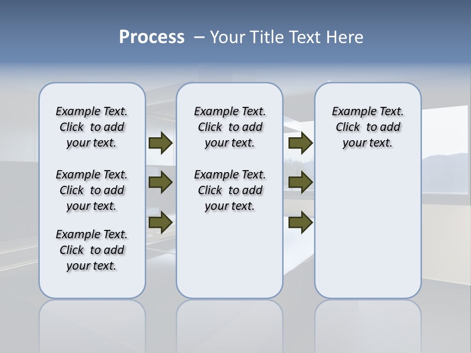 A Modern Kitchen With A Large Window Overlooking The Mountains PowerPoint Template