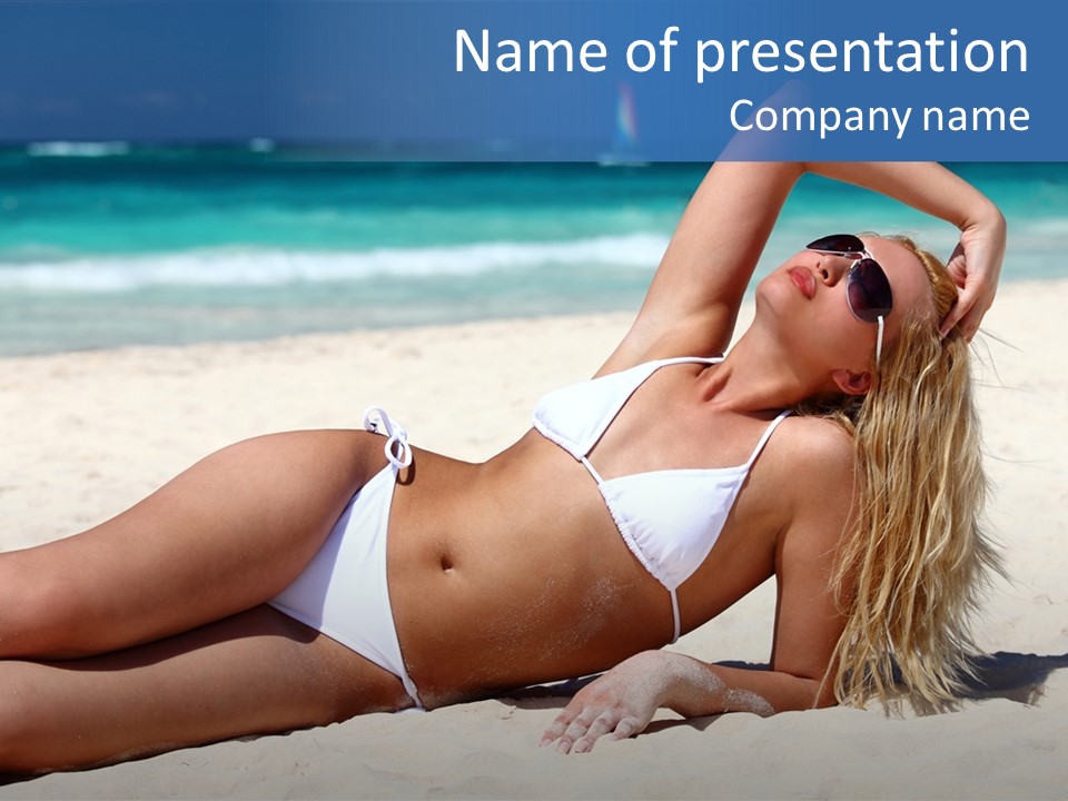 Life Female Sand PowerPoint Template