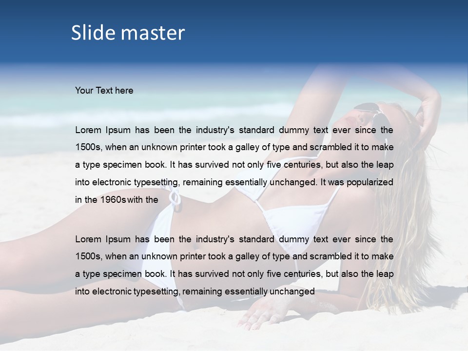 Life Female Sand PowerPoint Template