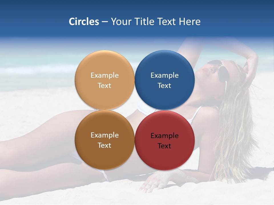 Life Female Sand PowerPoint Template