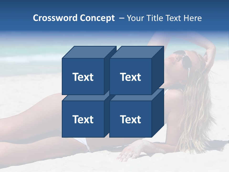 Life Female Sand PowerPoint Template