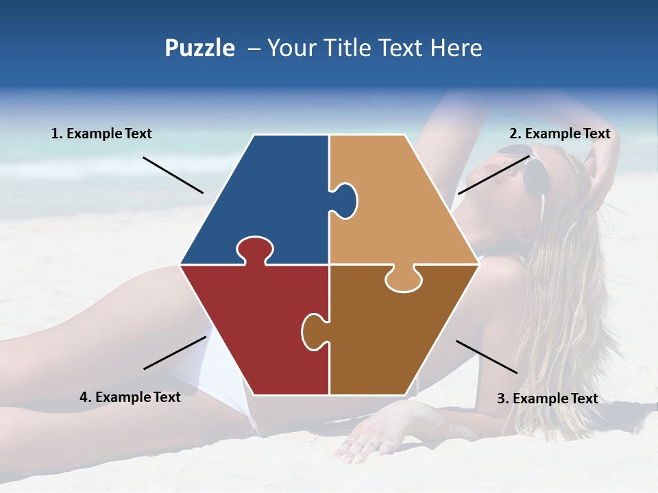 Life Female Sand PowerPoint Template